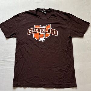 Next Level Apparel Brown Cleveland Graphic T-Shirt
